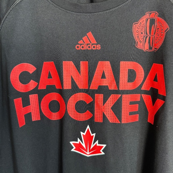 World Cup of Hockey 2016 Men's Adidas Performance Long Sleeve T-Shirt Black XL - Picture 4 of 13